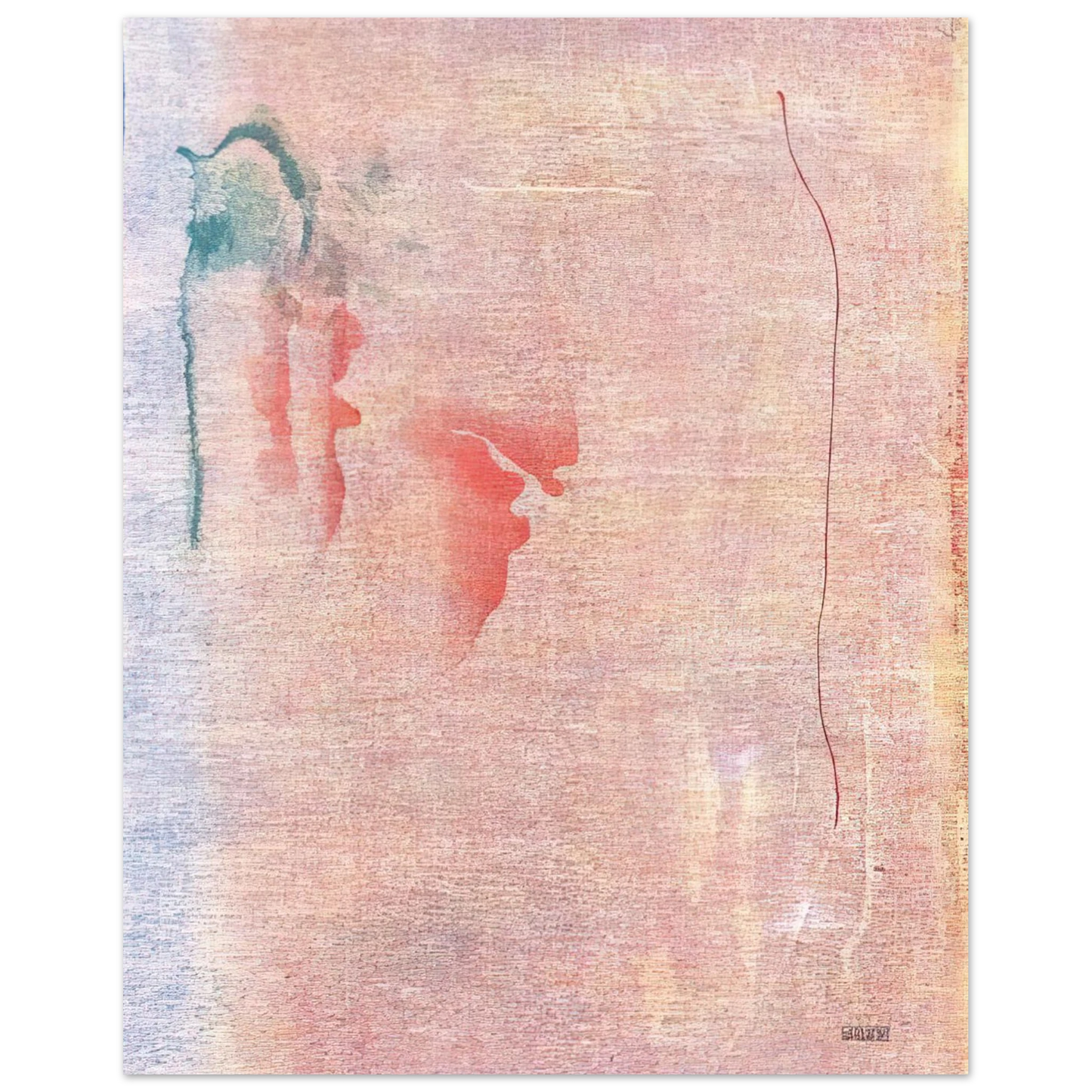Helen Frankenthaler - Cedar Hill - 1983 Wall art - 13x18 cm / 5x7 inches - Premium Wooden Framed Poster With Fine Art Paper-canvas - Black frame