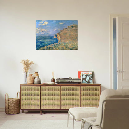 Cliff at Fecamp - claude monet Brushed Aluminum Print - 70x100 cm / 28x40 inches | claude monet Aluminum Print | claude monet Prints