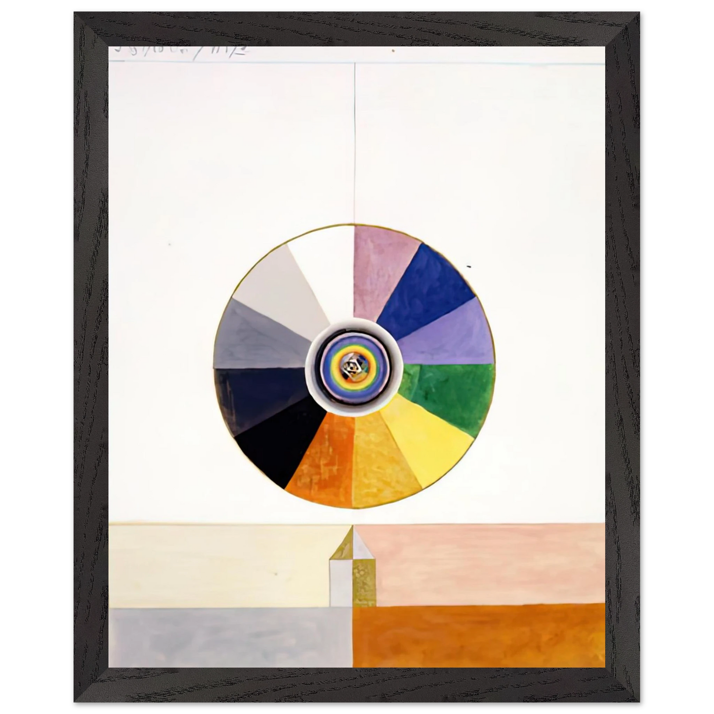 Hilma af Klint - SERIES VII NO 7D 1920 Wall art - 27x35 cm / 11x14 inches - Premium Wooden Framed Poster With Fine Art Paper-canvas - Wood frame