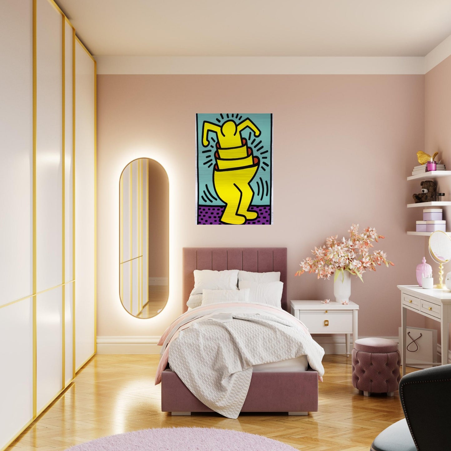 UNTITLED 1989 - Keith Haring Brushed Aluminum Print - 70x100 cm / 28x40 inches | Keith Haring Aluminum Print | Keith Haring Prints