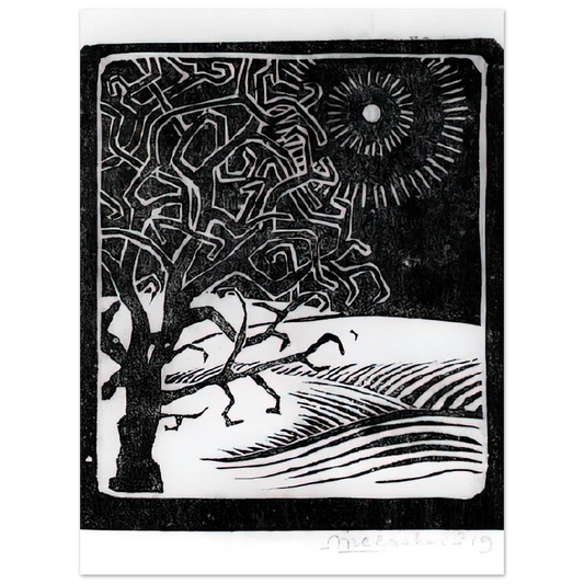 MC Escher - THE BORGER OAK Wall Art - 21x29.7 cm / 8x12" - Fine Art Poster-canvas - -