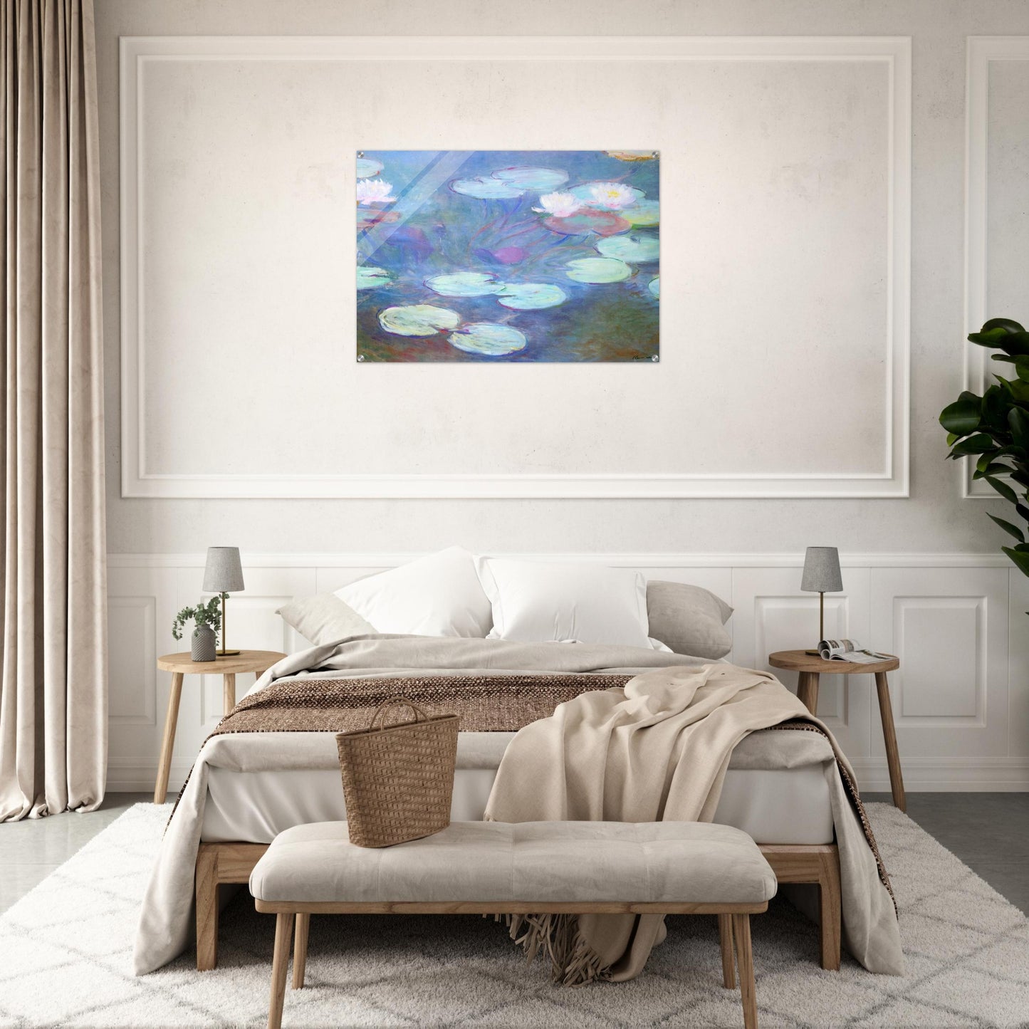 Water Lilies, Pink - claude monet Acrylic Print - 70x100 cm / 28x40″ inches
