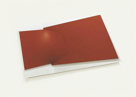 Dittico rosso - 1966 By Enrico Castellani Pack of 10 Post Cards | Enrico Castellani Post Cards | A6 (10.5 x 14.8 cm) - 4.1 x 5.8 inches