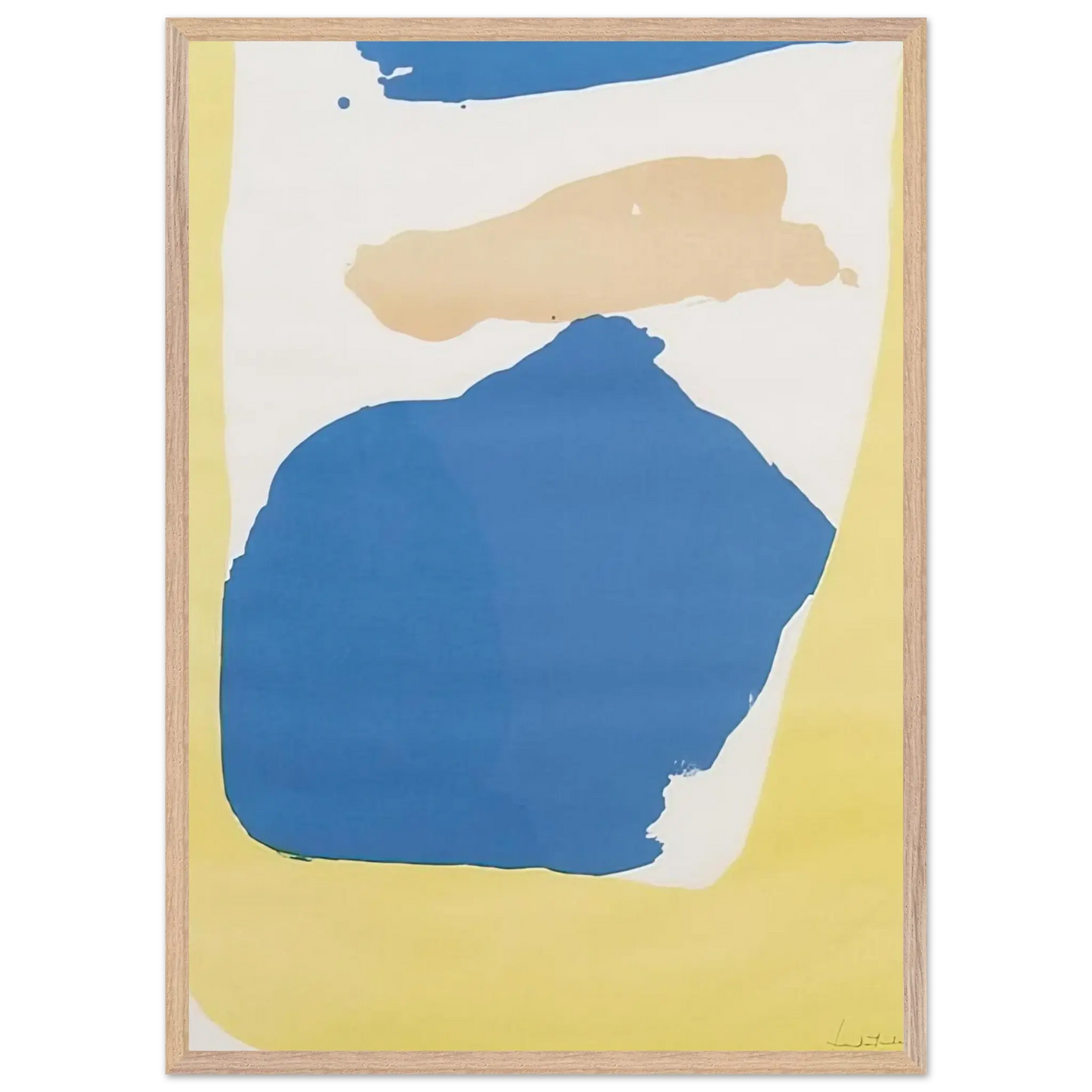 Helen Frankenthaler - Frankenthaler Preview - 1965 Wall art - A3 (29.7 x 42  cm) - Premium Wooden Framed Poster With Fine Art Paper - Black frame