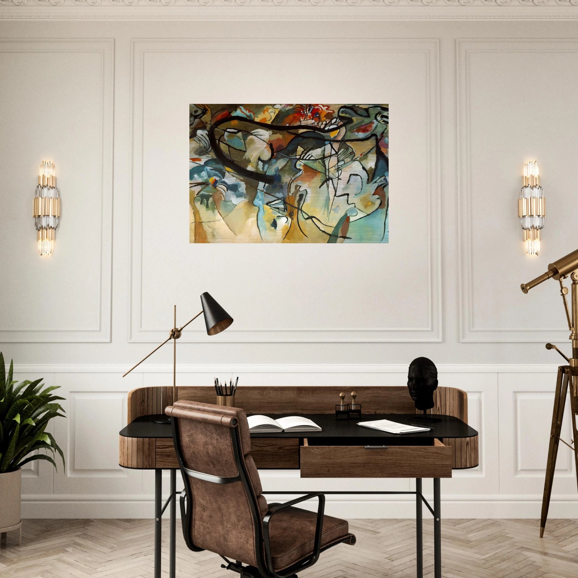 COMPOSITION V 1911 - Wassily Kandinsky Brushed Aluminum Print - 70x100 cm / 28x40 inches | Wassily Kandinsky Aluminum Print | Wassily Kandinsky Prints