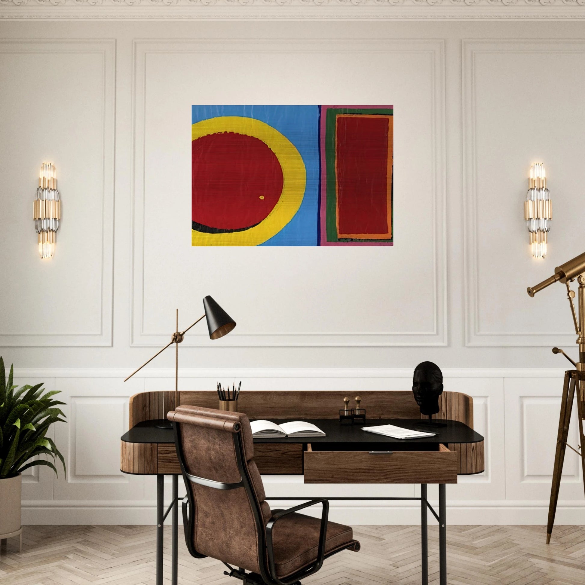 Composition - Al Held Brushed Aluminum Print - 70x100 cm / 28x40 inches | Al Held Aluminum Print | Al Held Prints
