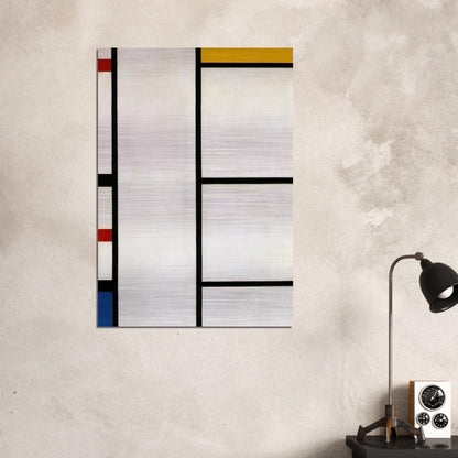 Composition No. III Blanc-Jaune - Piet Mondrian Brushed Aluminum Print - 70x100 cm / 28x40 inches | Piet Mondrian Aluminum Print | Piet Mondrian Prints