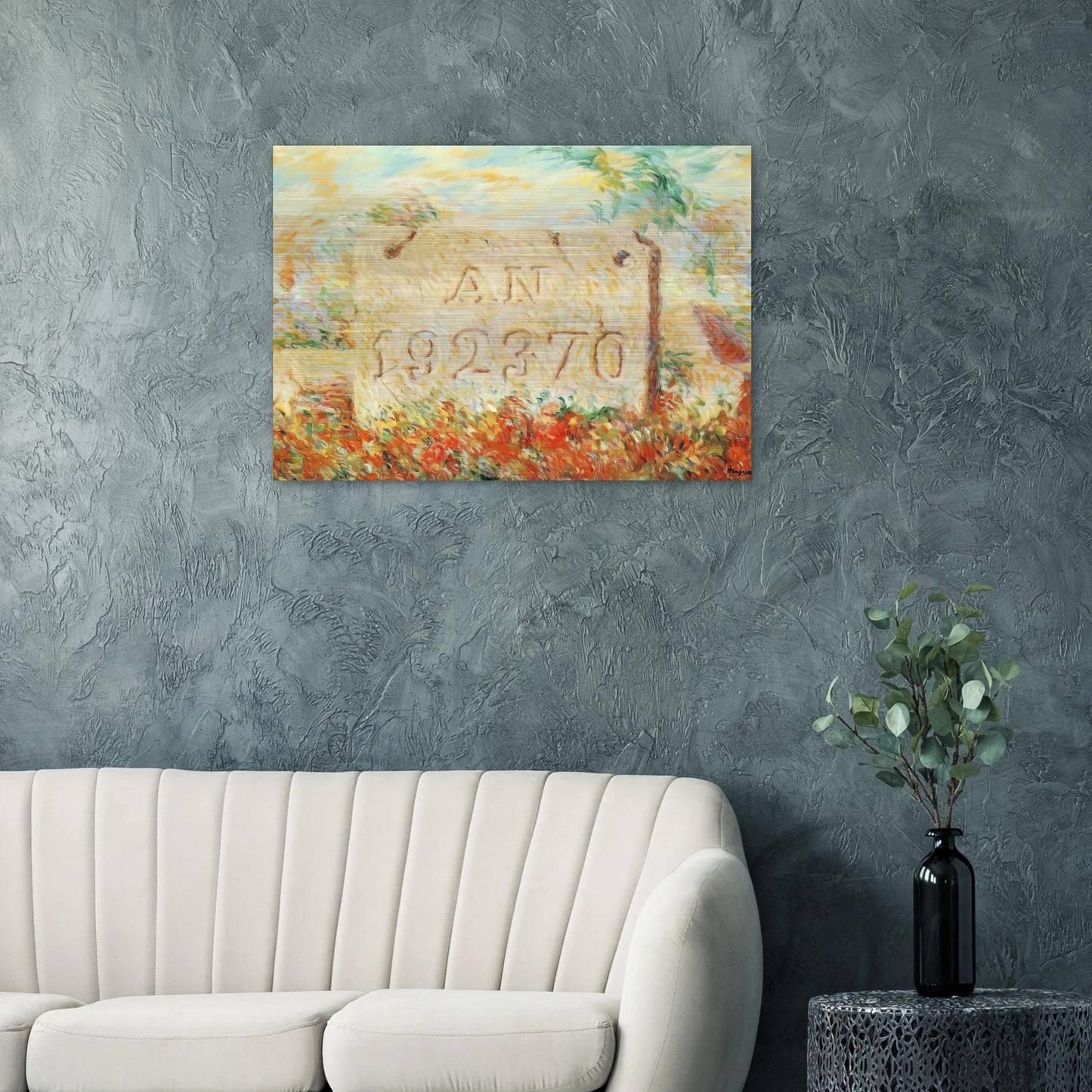 THE SMILE 1943 - Rene Magritte Brushed Aluminum Print - 70x100 cm / 28x40 inches | Rene Magritte Aluminum Print | Rene Magritte Prints