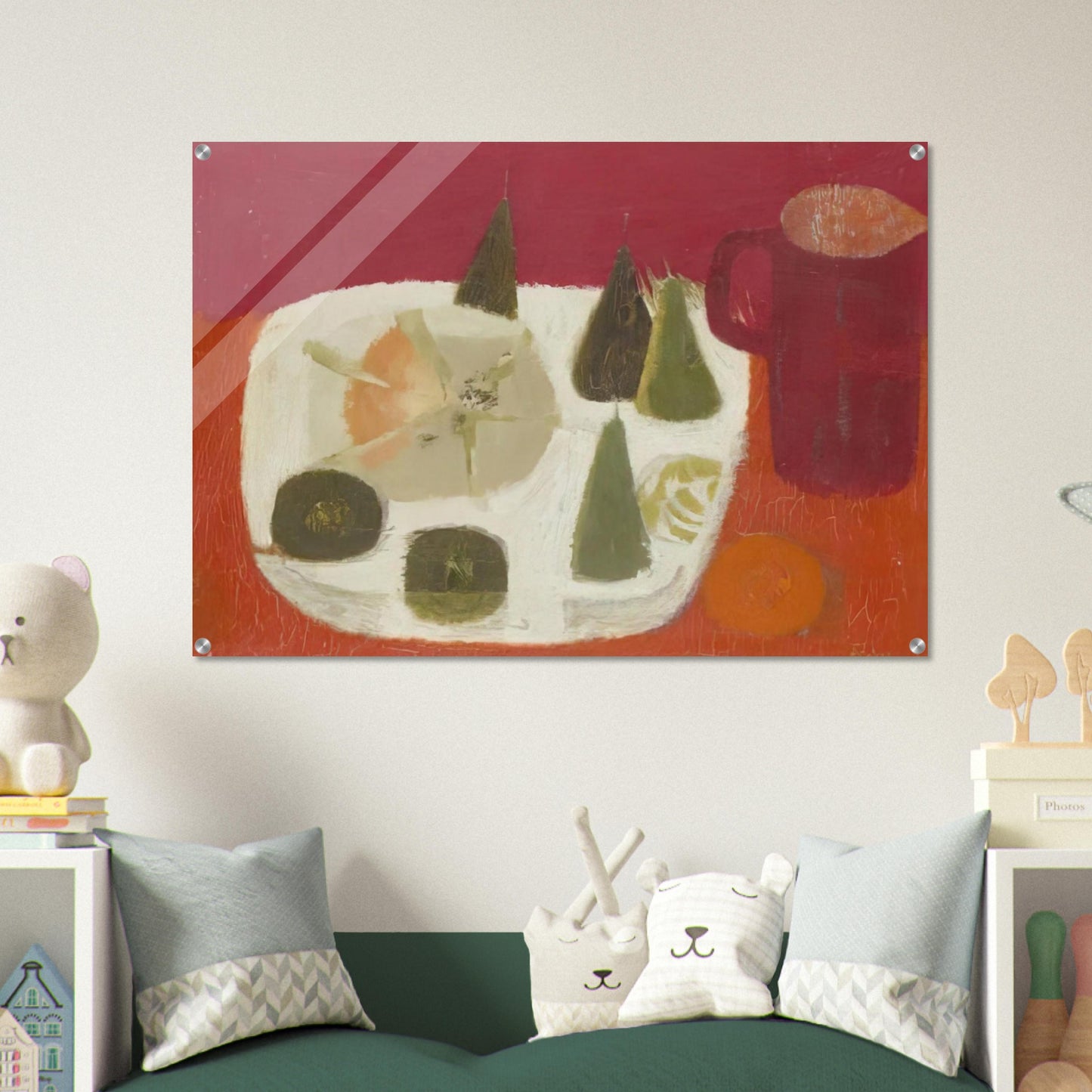 Red Jug - 1968 - Mary Fedden Acrylic Print - 70x100 cm / 28x40″ inches