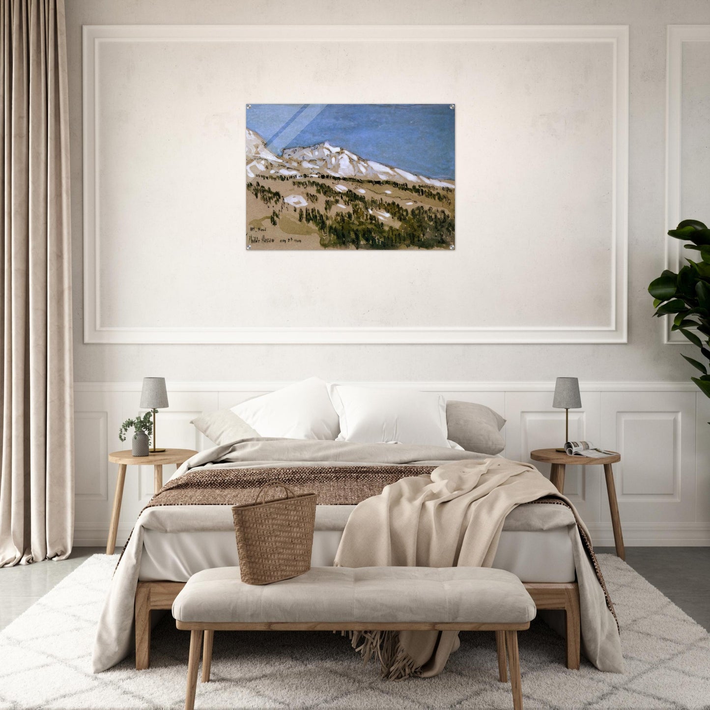 Mt. Hood Oregon - Childe Hassam Acrylic Print - 70x100 cm / 28x40″ inches | Childe Hassam Wall Art | Childe Hassam Prints