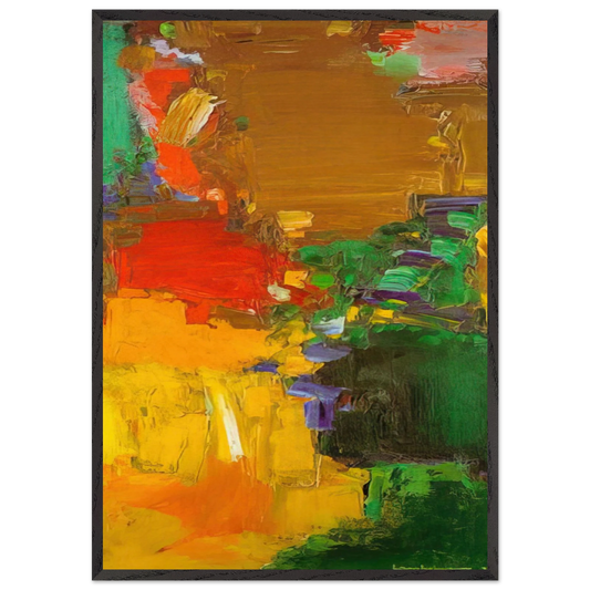 Rhapsody - Hans Hofmann 70x100 cm / 28x40 inches Framed Art Print – Black Wooden Frame