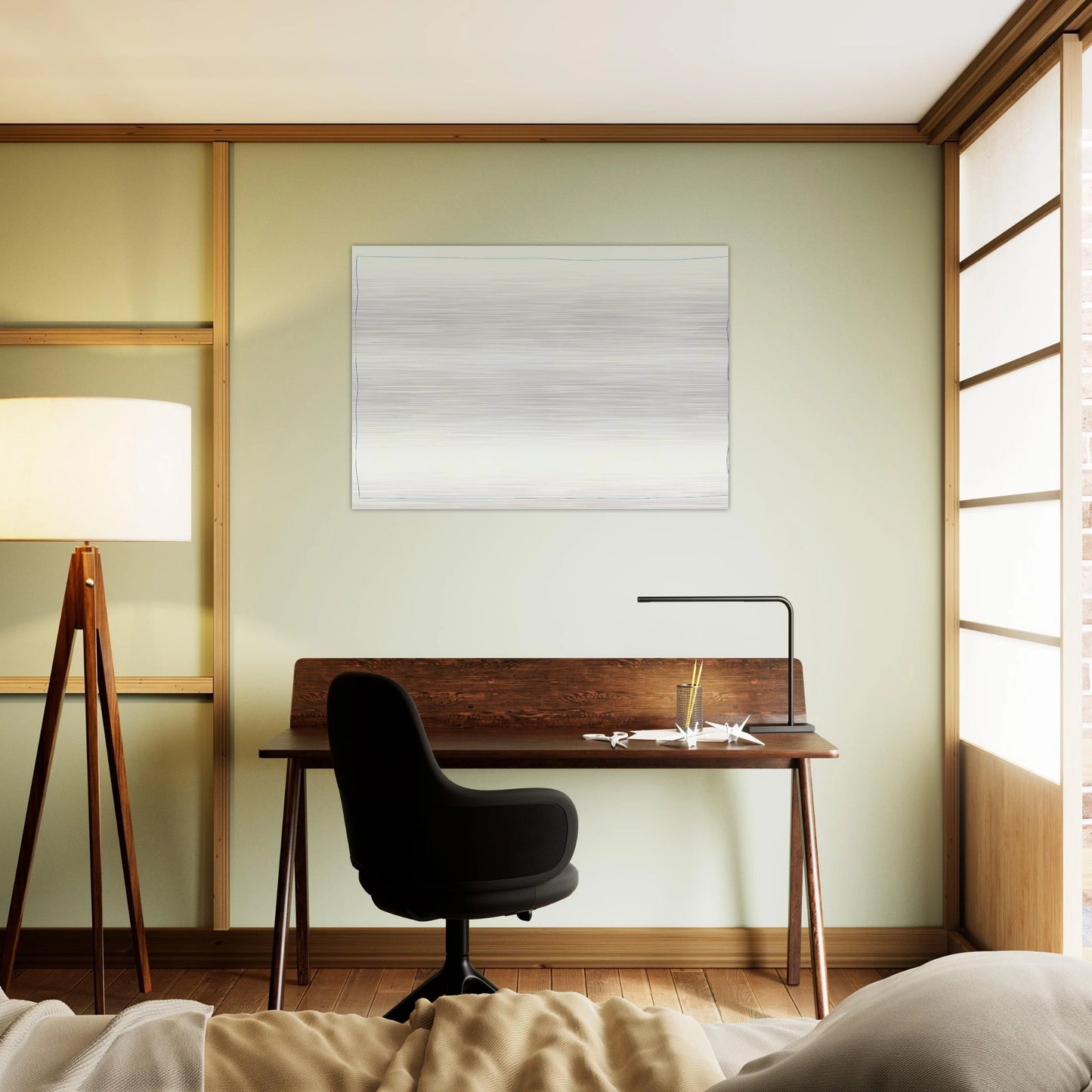 Bent Line Drawing - Robert Ryman Brushed Aluminum Print - 70x100 cm / 28x40 inches | Robert Ryman Aluminum Print | Robert Ryman Prints