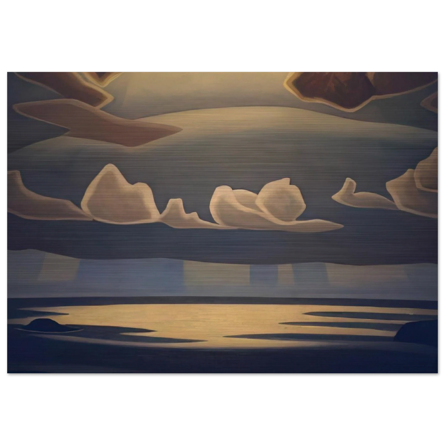From the North Shore, Lake Superior - 1927 - Lawren Harris Brushed Aluminum Print - 70x100 cm / 28x40 inches | Lawren Harris Aluminum Print | Lawren Harris Prints