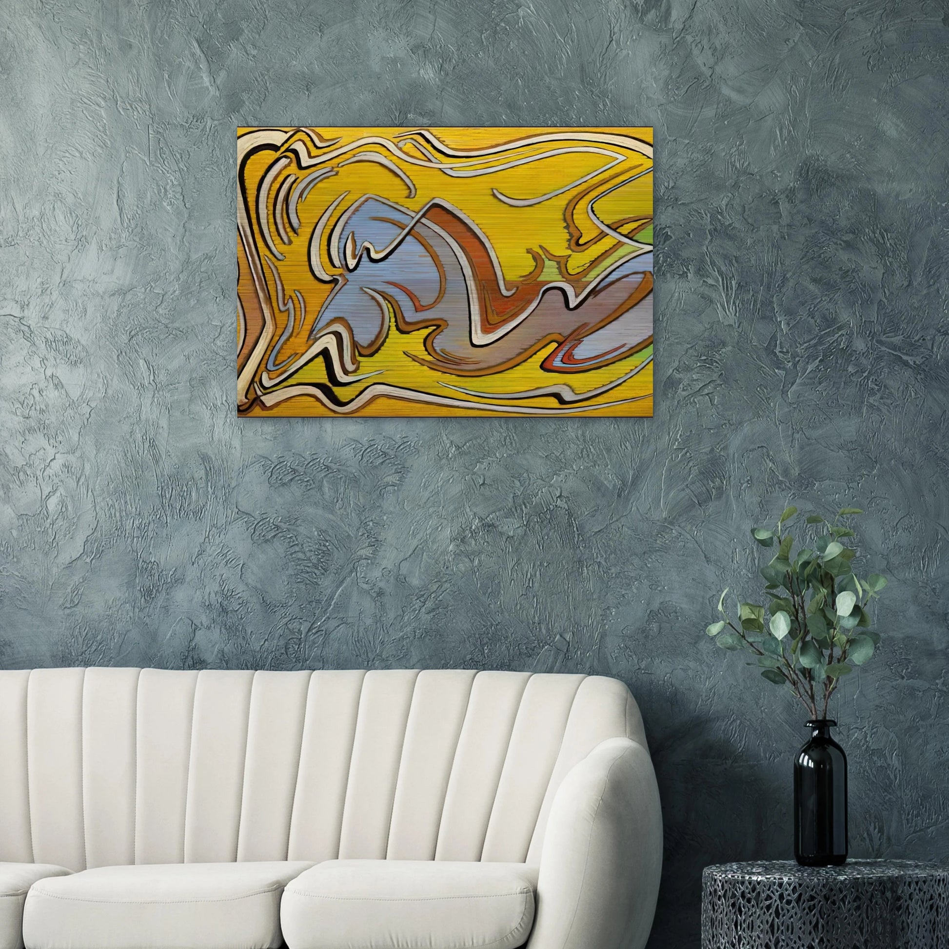 Calligraph Forming - 1958 - Lawren Harris Brushed Aluminum Print - 70x100 cm / 28x40 inches | Lawren Harris Aluminum Print | Lawren Harris Prints