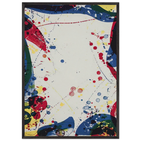 Sulfur Water - Sam Francis 70x100 cm / 28x40 inches Framed Art Print – Black Wooden Frame