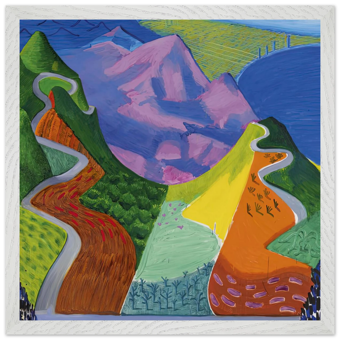 David Hockney - David Hockney Wall art - 20x25 cm / 8x10 inches - Premium Wooden Framed Poster With Fine Art Paper-canvas - Black frame
