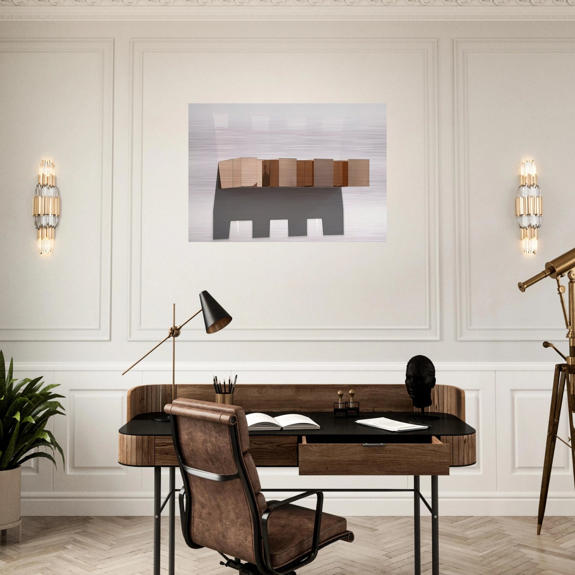 Untitled 72-22 Bernstein - 1972 - Donald Judd Brushed Aluminum Print - 70x100 cm / 28x40 inches | Donald Judd Aluminum Print | Donald Judd Prints