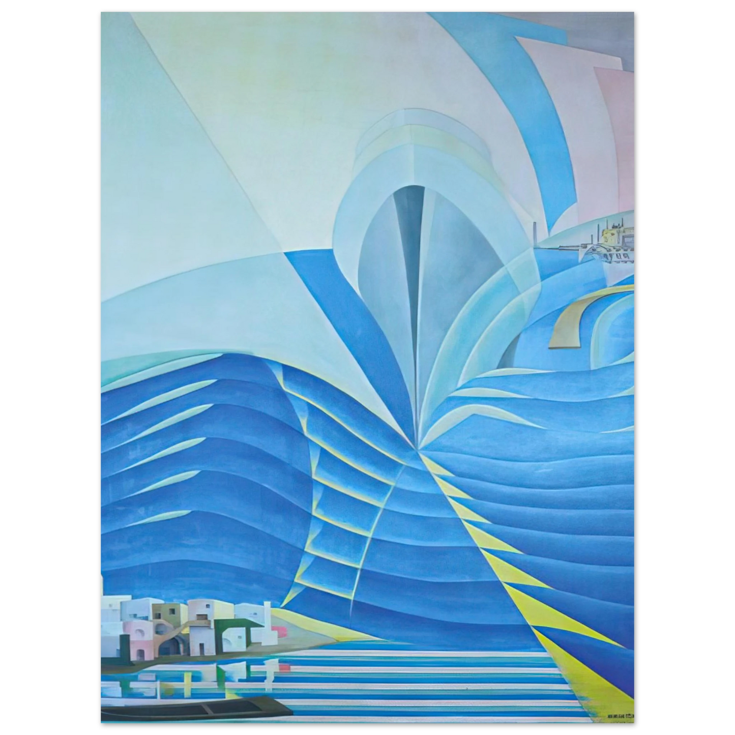 Benedetta Cappa - Synthesis of Marine Communications - 1934  75x100 cm / 30x40inches Fine Art Poster