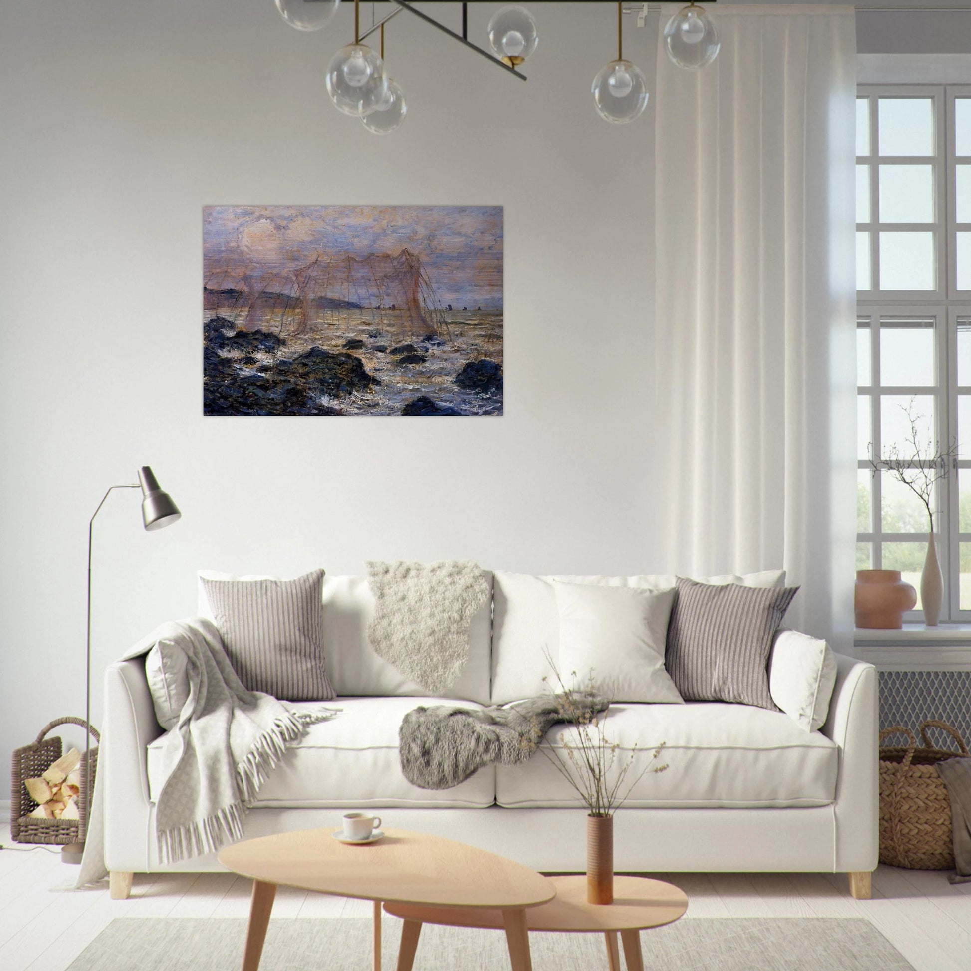 The Nets - claude monet Brushed Aluminum Print - 70x100 cm / 28x40 inches | claude monet Aluminum Print | claude monet Prints