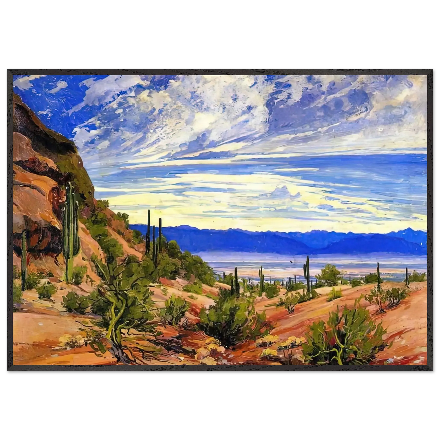 Maynard Dixon - WASHOE WICKIUP 1919 Wall art - A3 (29.7 x 42  cm) - Premium Wooden Framed Poster With Fine Art Paper - White frame