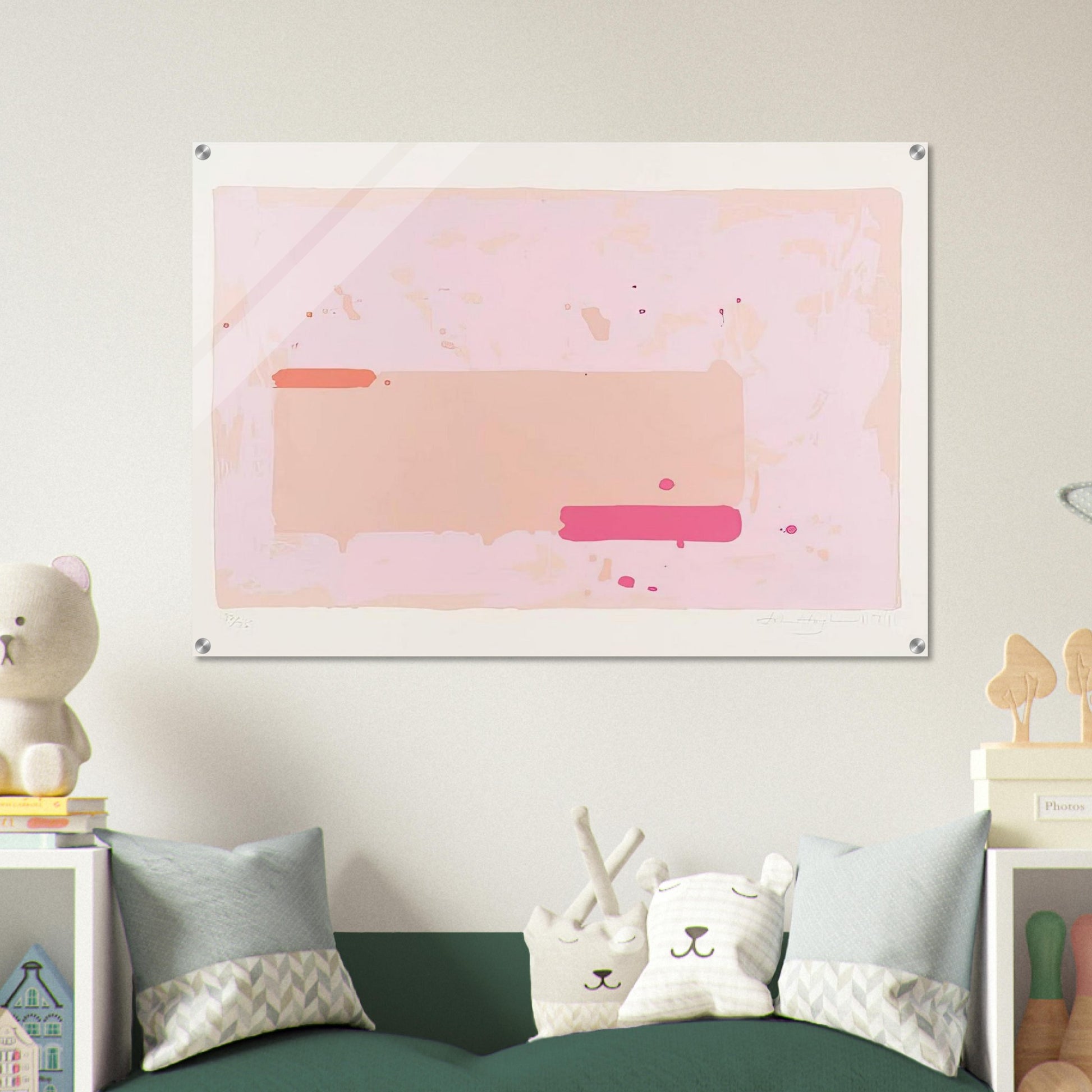 Orange, Pink - 1971 - John Hoyland Acrylic Print - 70x100 cm / 28x40″ inches | John Hoyland Wall Art | John Hoyland Prints