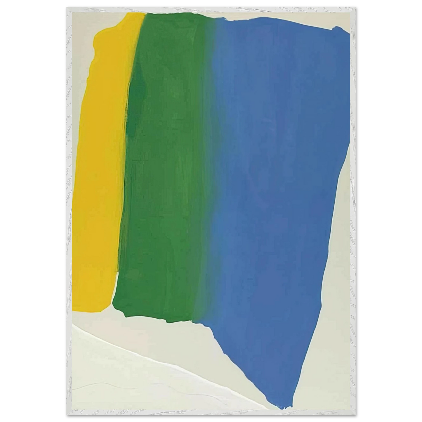 Helen Frankenthaler - Summer Insignia - 1969 Wall art - 40x50 cm / 16x20 inches - Premium Wooden Framed Poster With Fine Art Paper-canvas - White frame