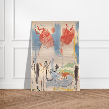 Round Trip, 1957- - Helen Frankenthaler Brushed Aluminum Print - 70x100 cm / 28x40 inches | Helen Frankenthaler Aluminum Print | Helen Frankenthaler Prints