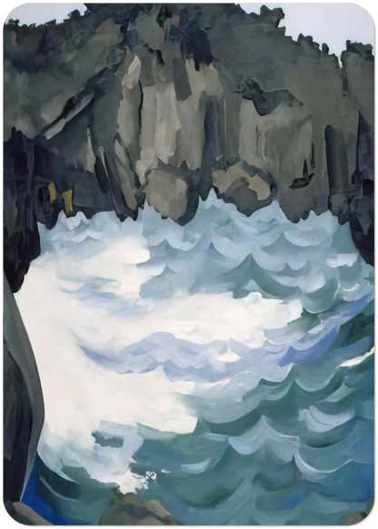 Black Lava Bridge, Hana Coast-No. I By Georgia O'Keeffe Pack of 10 Post Cards | Georgia O'Keeffe Post Cards | A6 (10.5 x 14.8 cm) - 4.1 x 5.8 inches