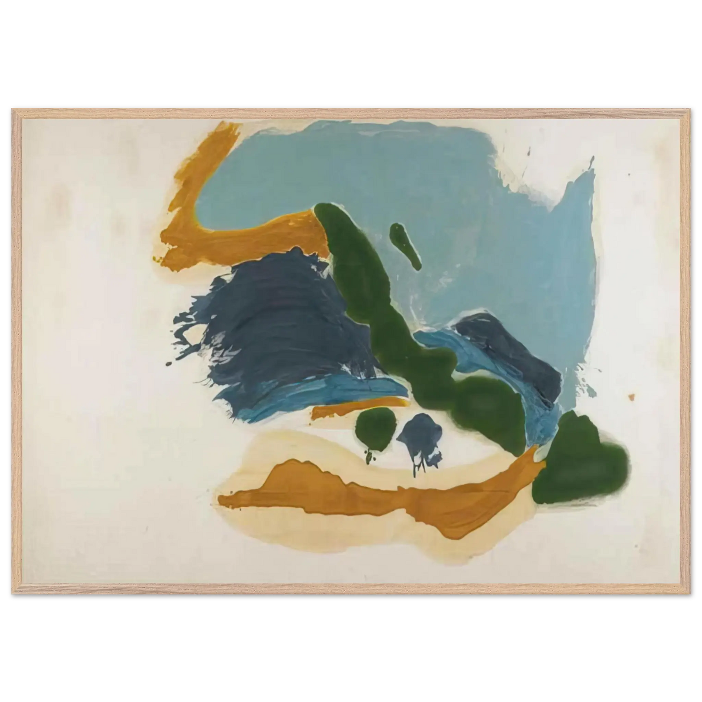Helen Frankenthaler - Tuscany - 1963 Wall art - 50x70 cm / 20x28 Inches - Premium Wooden Framed Poster With Fine Art Paper - White frame