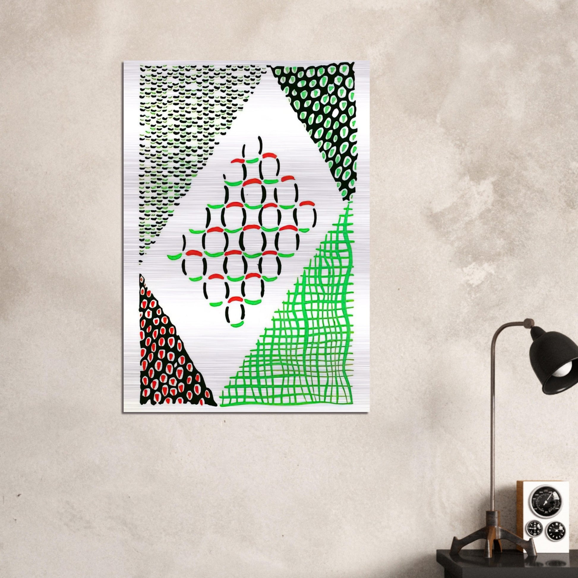 COMPOSITION 19 - Sonia Delaunay Brushed Aluminum Print - 70x100 cm / 28x40 inches | Sonia Delaunay Aluminum Print | Sonia Delaunay Prints