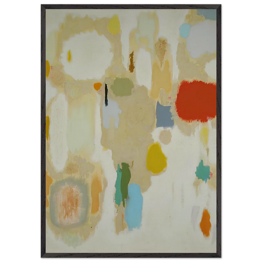 Contemplations on Geraniums - 1952 - John Ferren 70x100 cm / 28x40 inches Framed Art Print – Black Wooden Frame