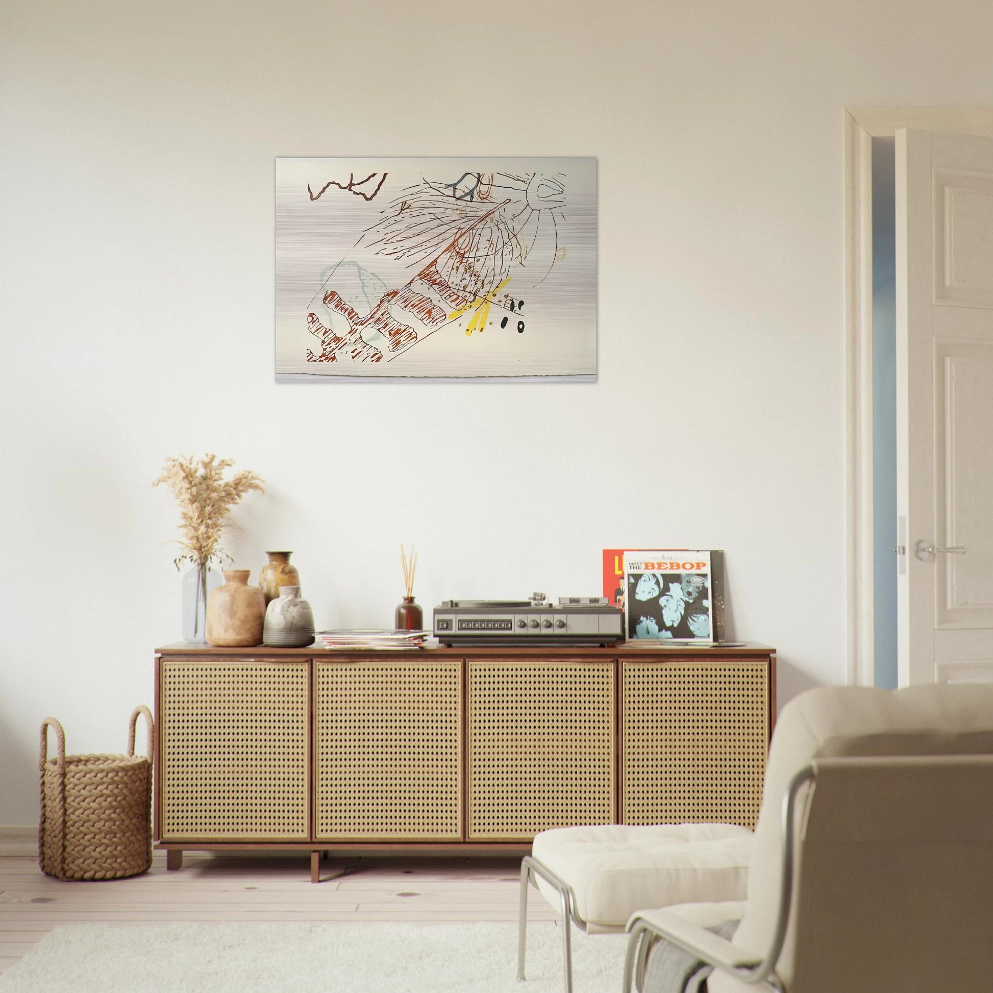 From 17 Drawings by Thoreau - 1978 - John Cage Brushed Aluminum Print - 70x100 cm / 28x40 inches | John Cage Aluminum Print | John Cage Prints
