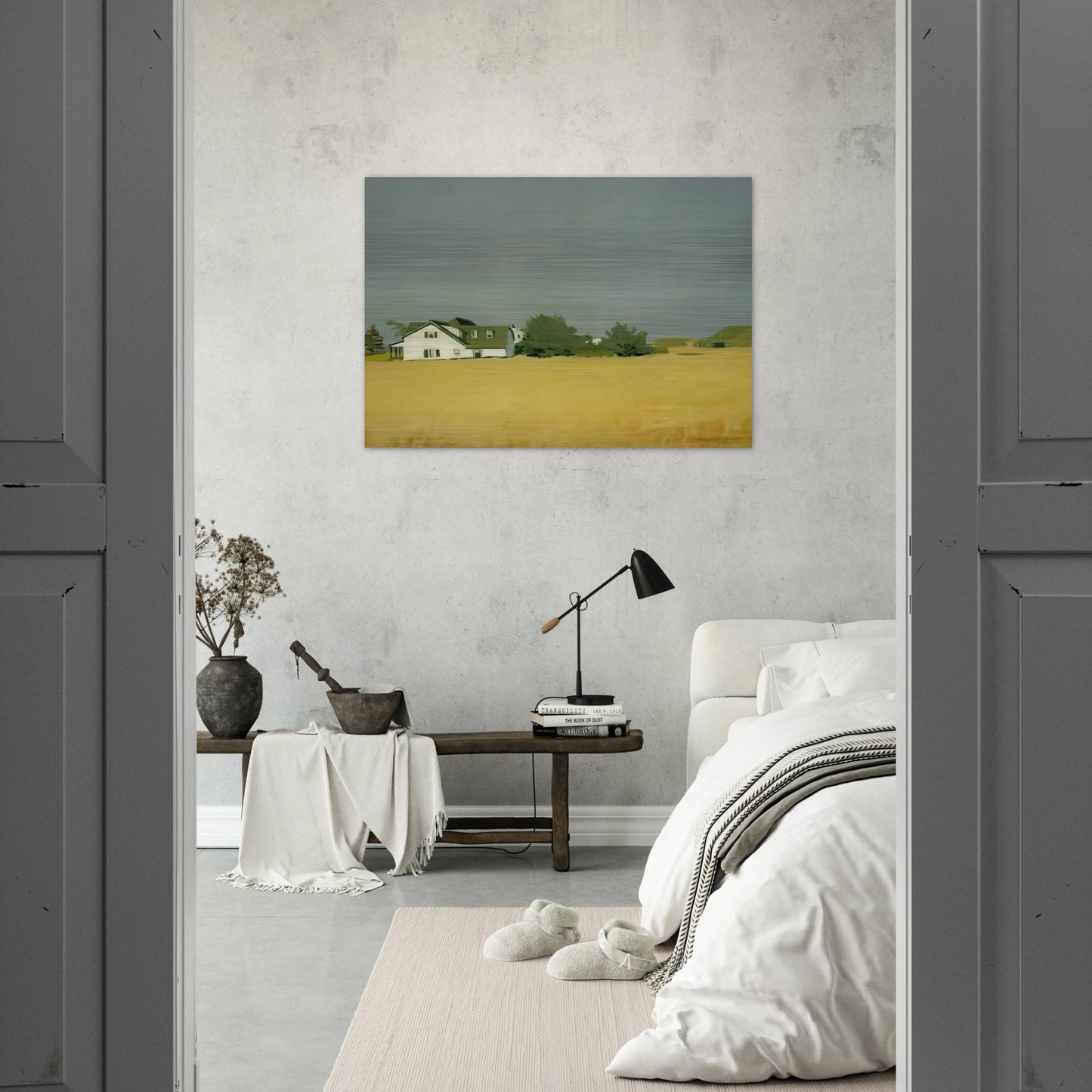 WHEAT 1960 - Fairfield Porter Brushed Aluminum Print - 70x100 cm / 28x40 inches | Fairfield Porter Aluminum Print | Fairfield Porter Prints