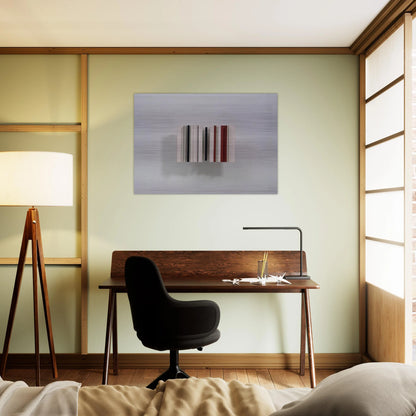RELIEF CONSTRUCTION IN WHITE BLACK AND MAROON 1963 - Victor Pasmore Brushed Aluminum Print - 70x100 cm / 28x40 inches | Victor Pasmore Aluminum Print | Victor Pasmore Prints