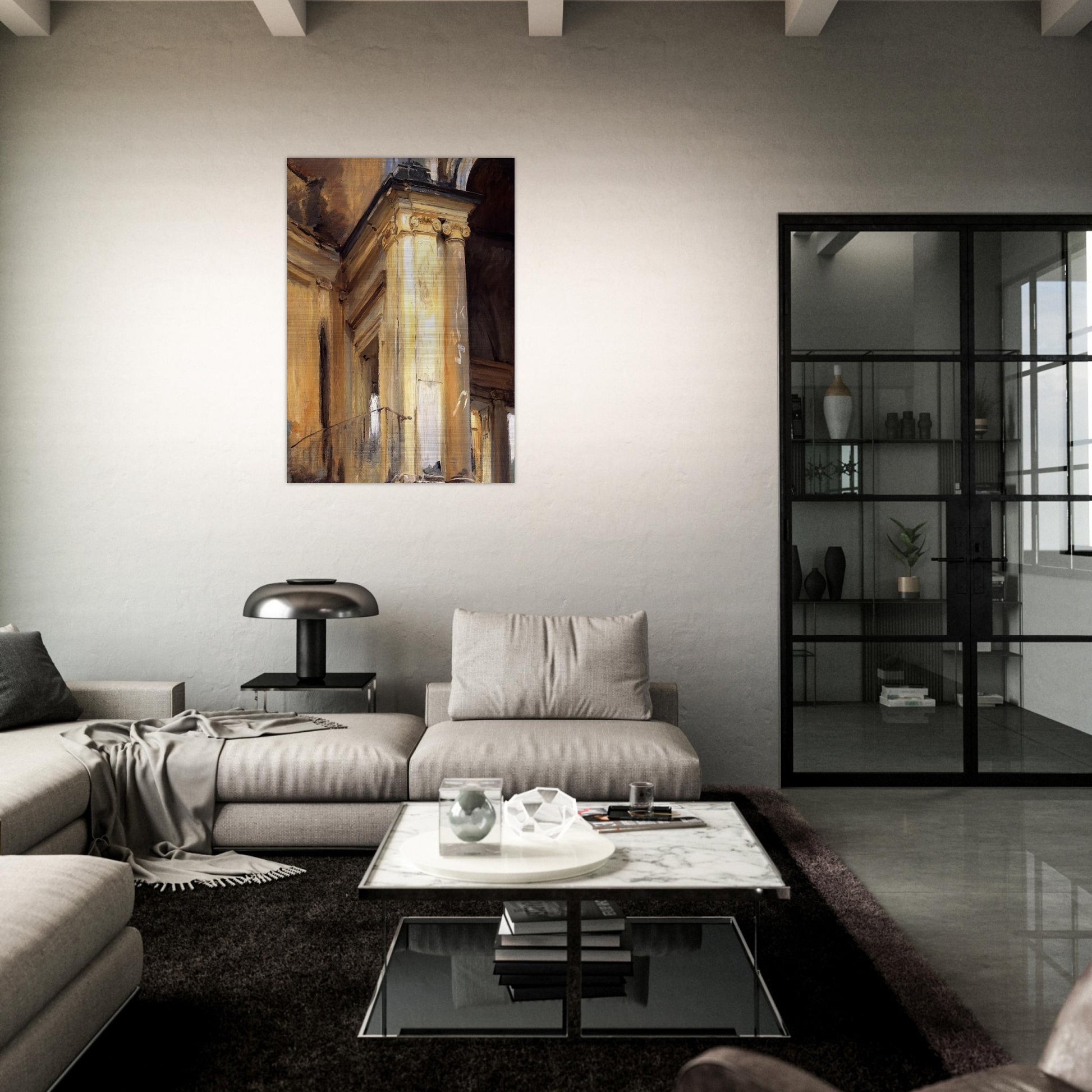Roman Architecture - John Singer Sargent Brushed Aluminum Print - 70x100 cm / 28x40 inches | John Singer Sargent Aluminum Print | John Singer Sargent Prints