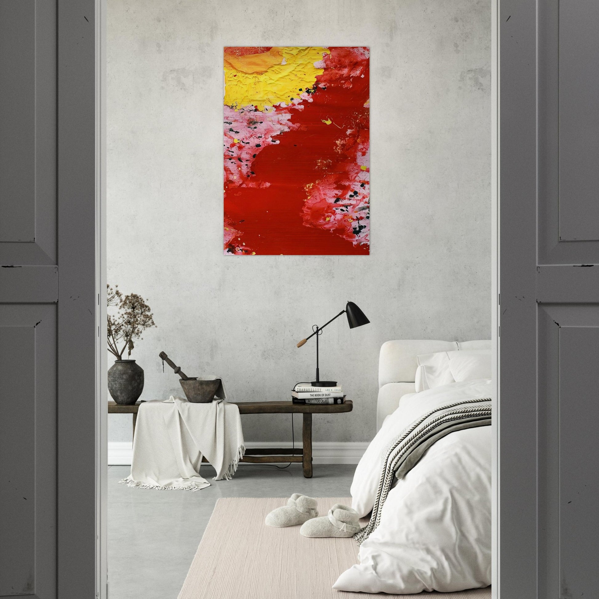 Hommage a Vincent van Gogh - Sam Francis Brushed Aluminum Print - 70x100 cm / 28x40 inches | Sam Francis Aluminum Print | Sam Francis Prints