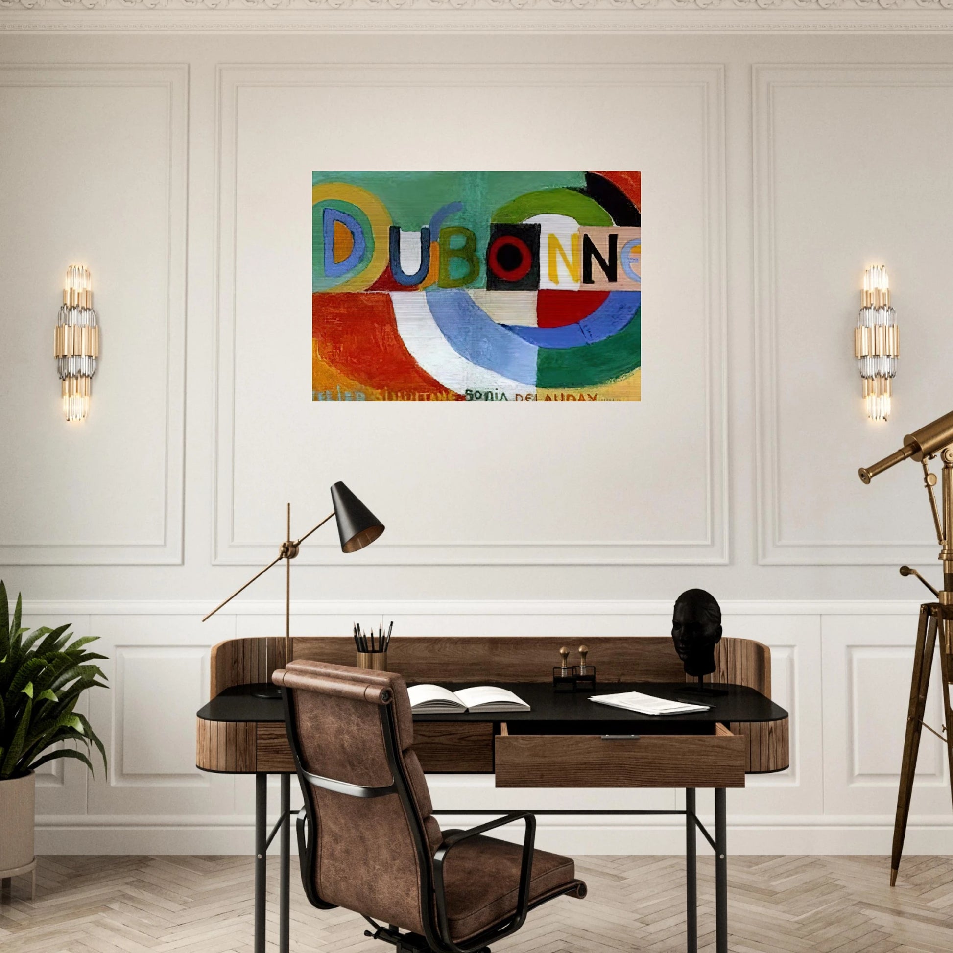DUBONNET - Sonia Delaunay Brushed Aluminum Print - 70x100 cm / 28x40 inches | Sonia Delaunay Aluminum Print | Sonia Delaunay Prints
