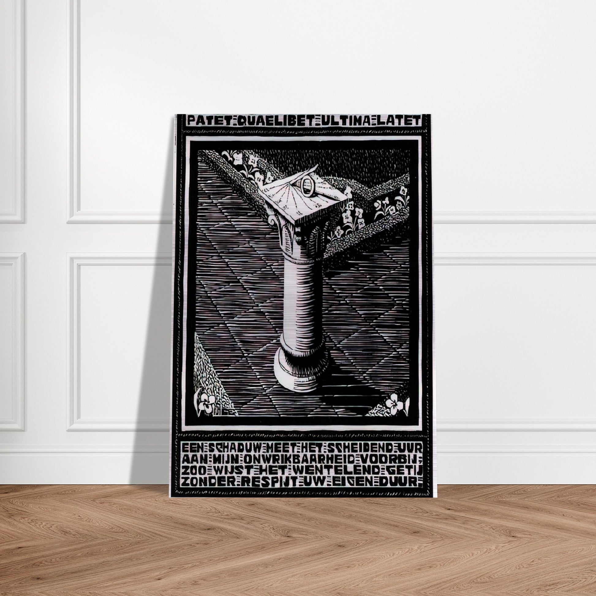 EMBLEMATA SUNDIAL - MC Escher Brushed Aluminum Print - 70x100 cm / 28x40 inches | MC Escher Aluminum Print | MC Escher Prints