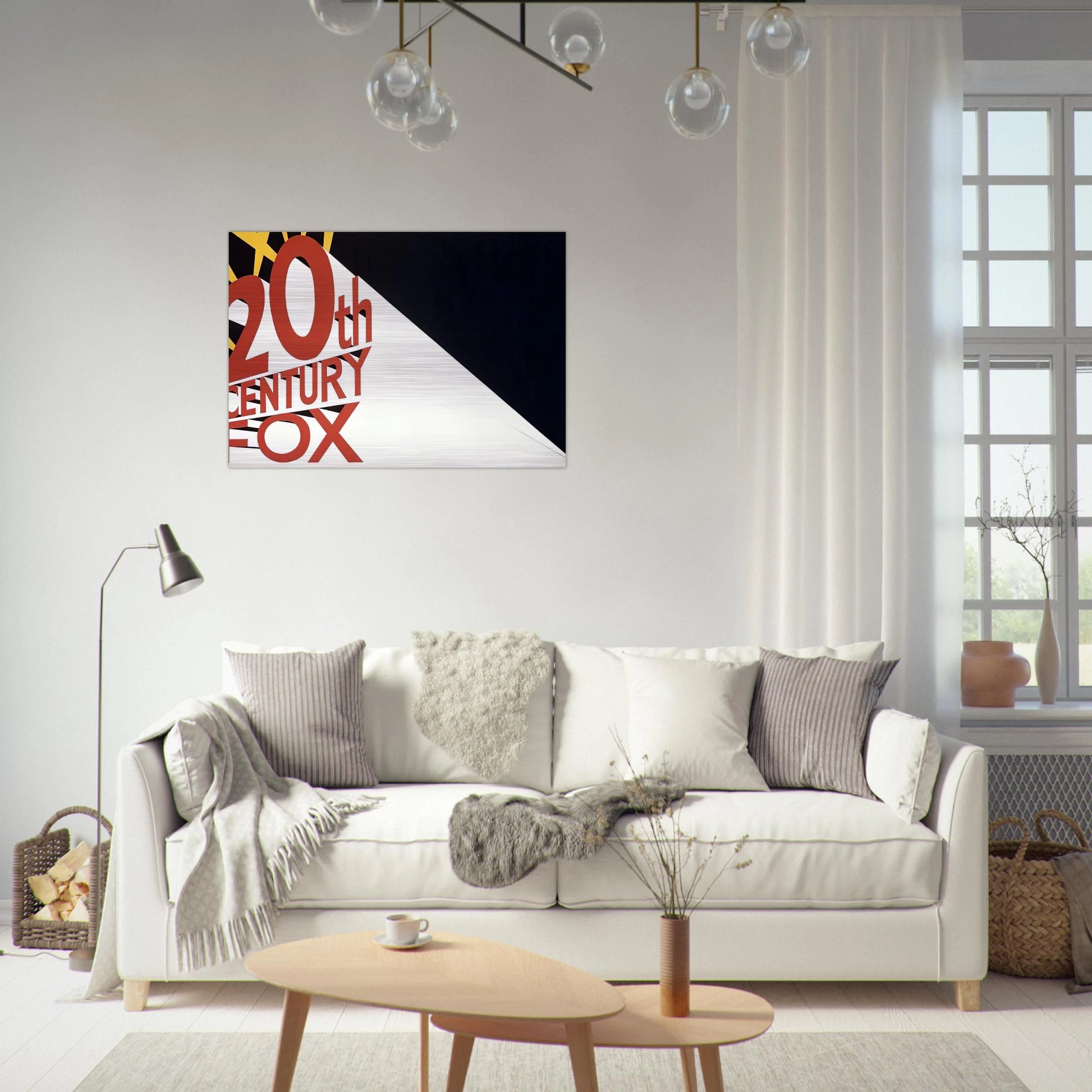 LARGE TRADEMARK WITH EIGHT SPOTLIGHTS 1962 - Edward Ruscha Brushed Aluminum Print - 70x100 cm / 28x40 inches | Edward Ruscha Aluminum Print | Edward Ruscha Prints
