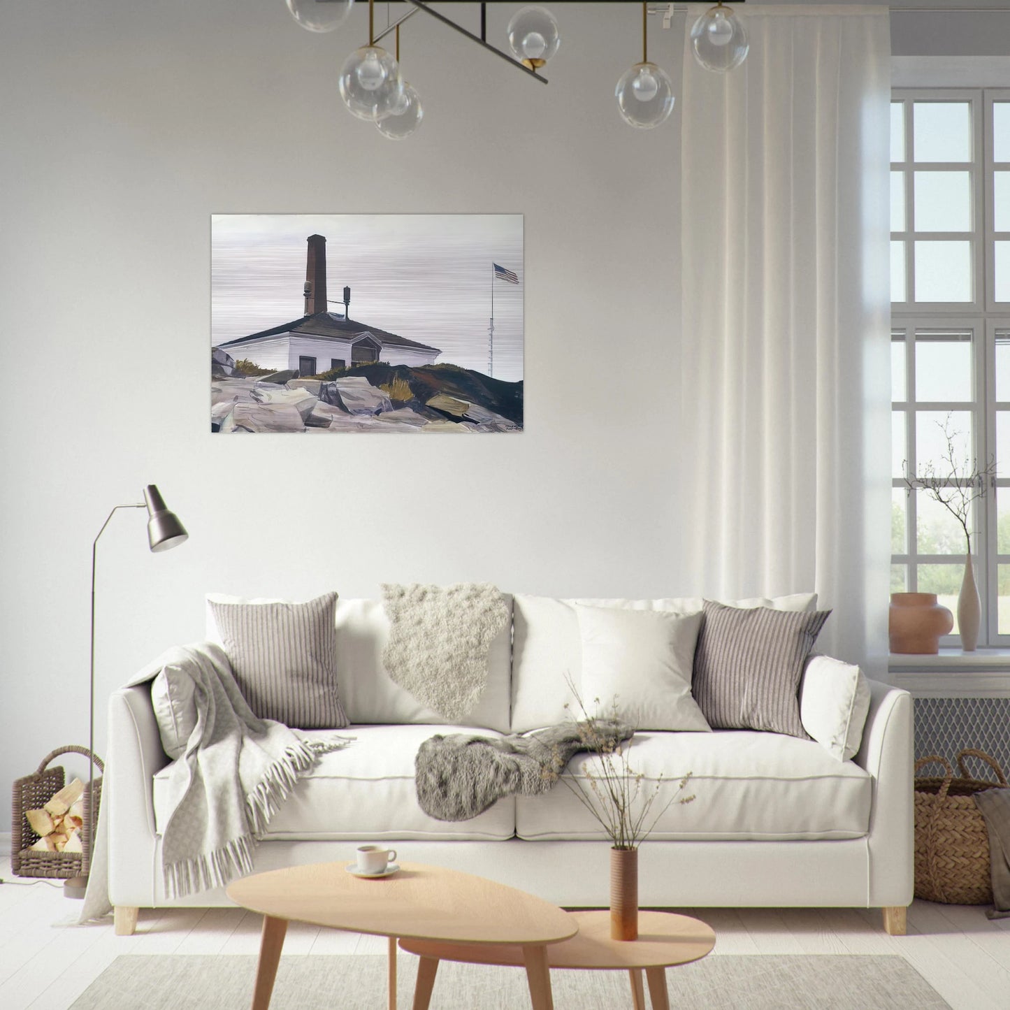 House of the Foghorn, I - Edward Hopper Brushed Aluminum Print - 70x100 cm / 28x40 inches | Edward Hopper Aluminum Print | Edward Hopper Prints