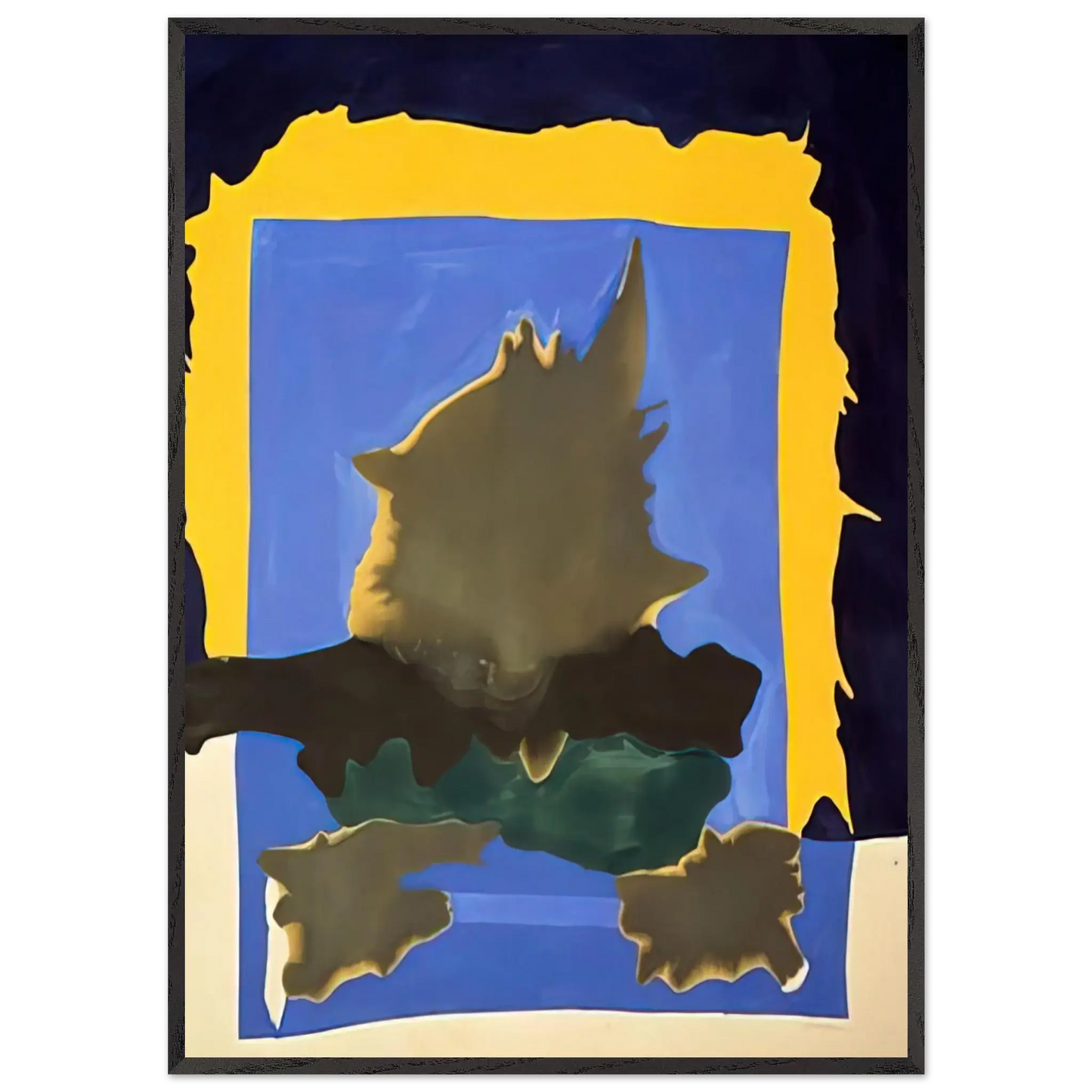 Helen Frankenthaler - Interior Landscape - 1964 Wall art - 30x45 cm / 12x18 Inches - Premium Wooden Framed Poster With Fine Art Paper - Wood frame