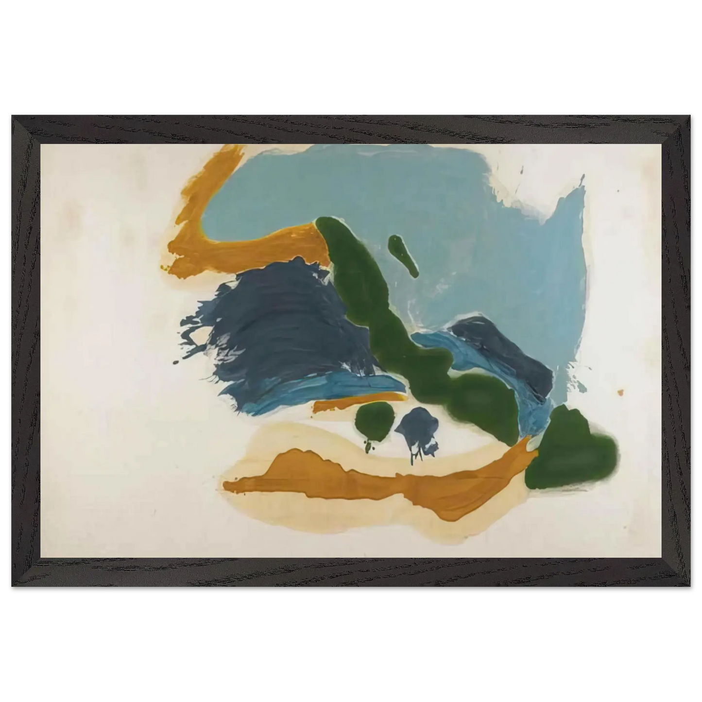 Helen Frankenthaler - Tuscany - 1963 Wall art - 30x45 cm / 12x18 Inches - Premium Wooden Framed Poster With Fine Art Paper - Wood frame