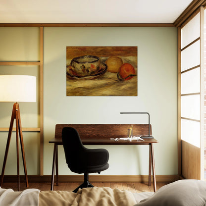 Cup, Lemon and Tomato - Pierre-Auguste Renoir Brushed Aluminum Print - 70x100 cm / 28x40 inches | Pierre-Auguste Renoir Aluminum Print | Pierre-Auguste Renoir Prints