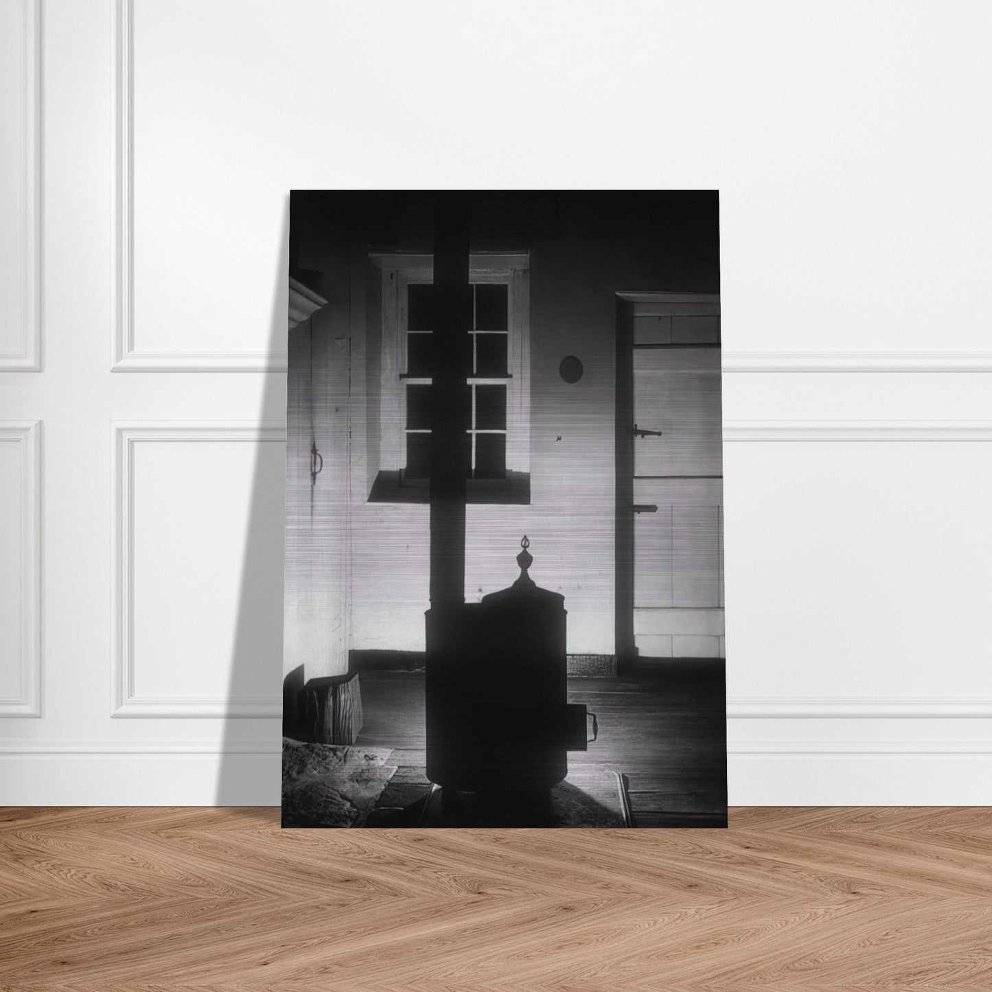 Doylestown House—The Stove - 1917 - Charles Sheeler Brushed Aluminum Print - 70x100 cm / 28x40 inches | Charles Sheeler Aluminum Print | Charles Sheeler Prints