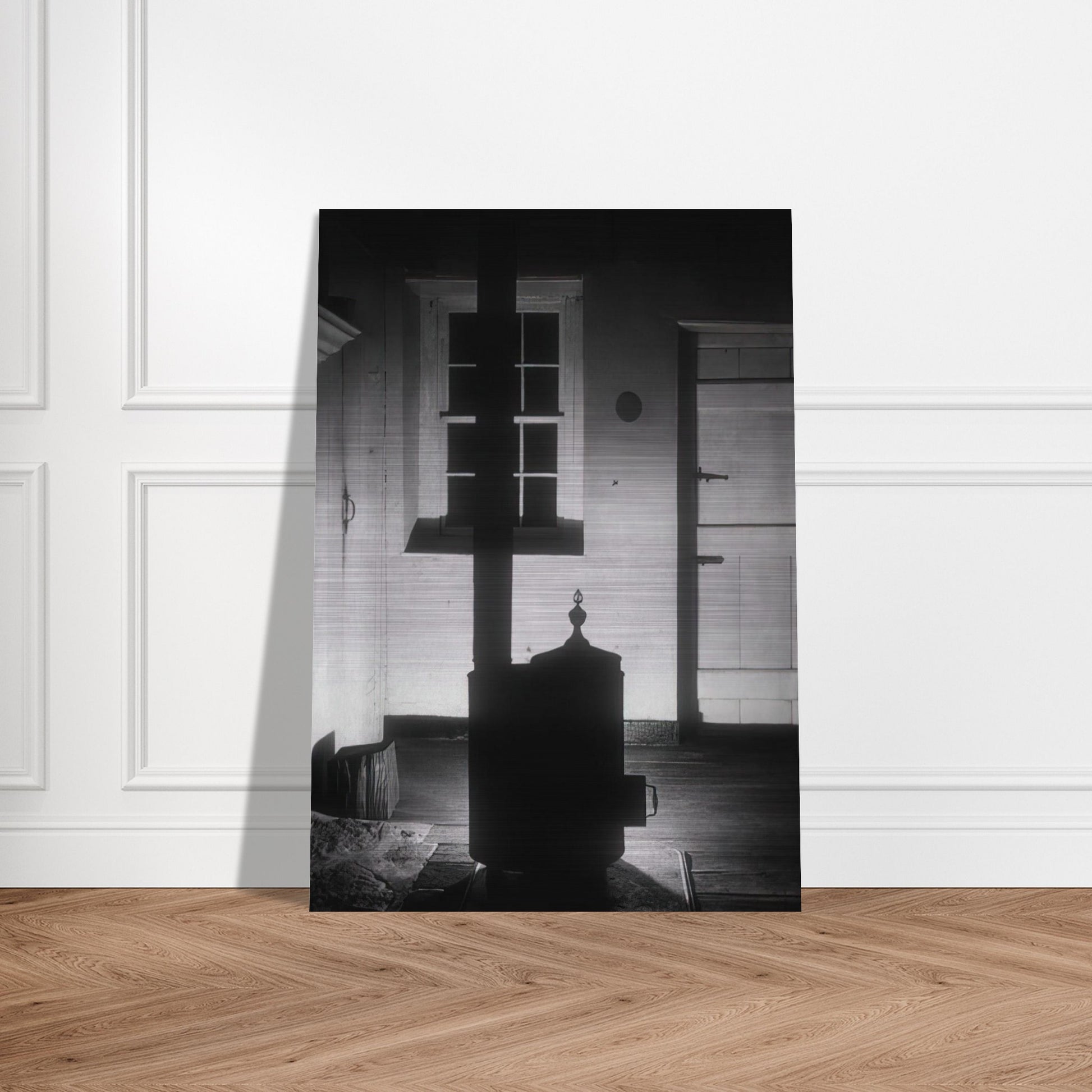 Doylestown House—The Stove - 1917 - Charles Sheeler Brushed Aluminum Print - 70x100 cm / 28x40 inches | Charles Sheeler Aluminum Print | Charles Sheeler Prints