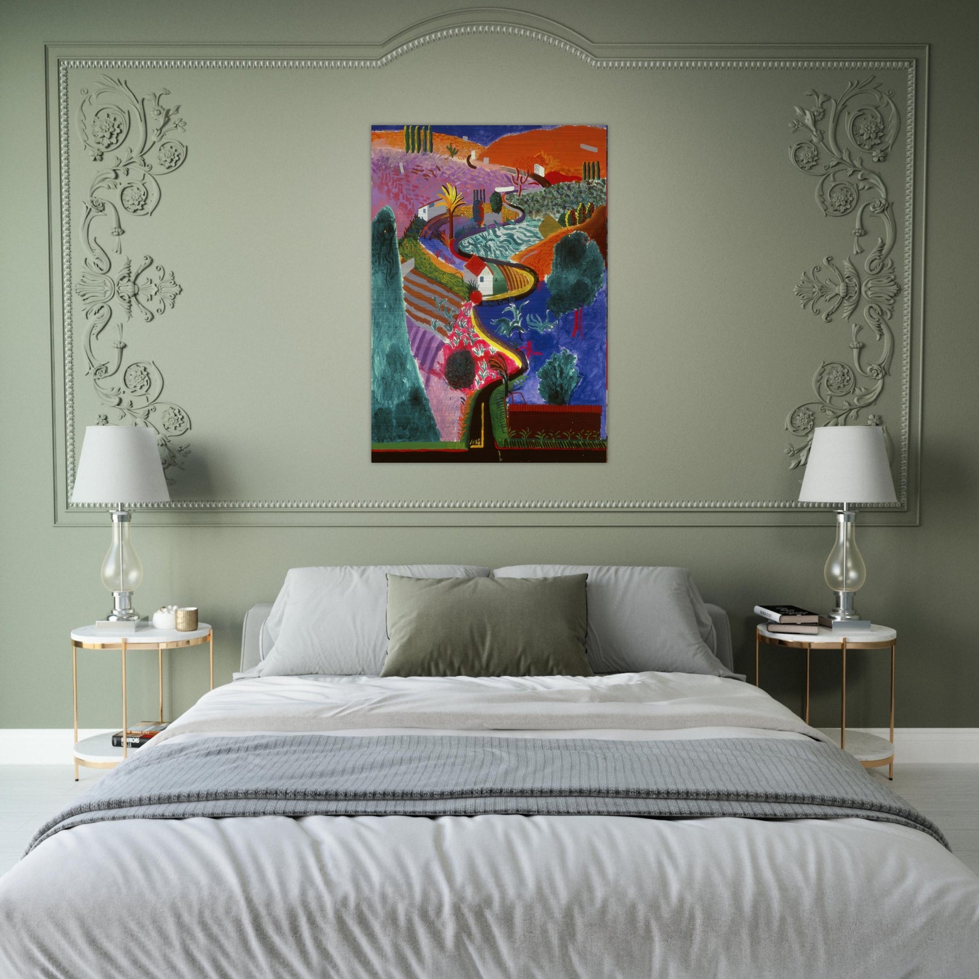 David Hockney - David Hockney Brushed Aluminum Print - 70x100 cm / 28x40 inches | David Hockney Aluminum Print | David Hockney Prints