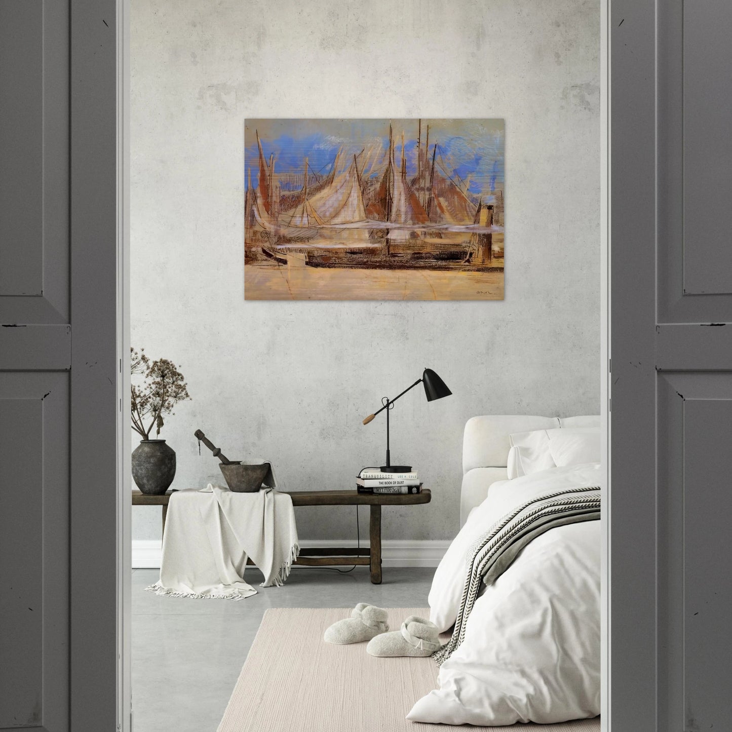 YACHTS AT ROYAN 1902 - Odilon Redon Brushed Aluminum Print - 70x100 cm / 28x40 inches | Odilon Redon Aluminum Print | Odilon Redon Prints