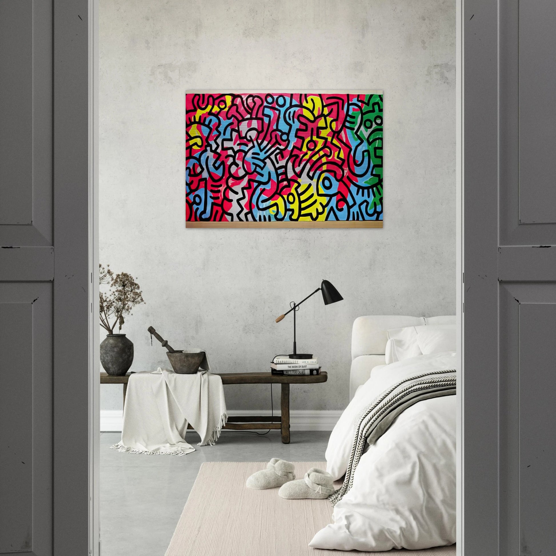 UNTITLED 1987 - Keith Haring Brushed Aluminum Print - 70x100 cm / 28x40 inches | Keith Haring Aluminum Print | Keith Haring Prints