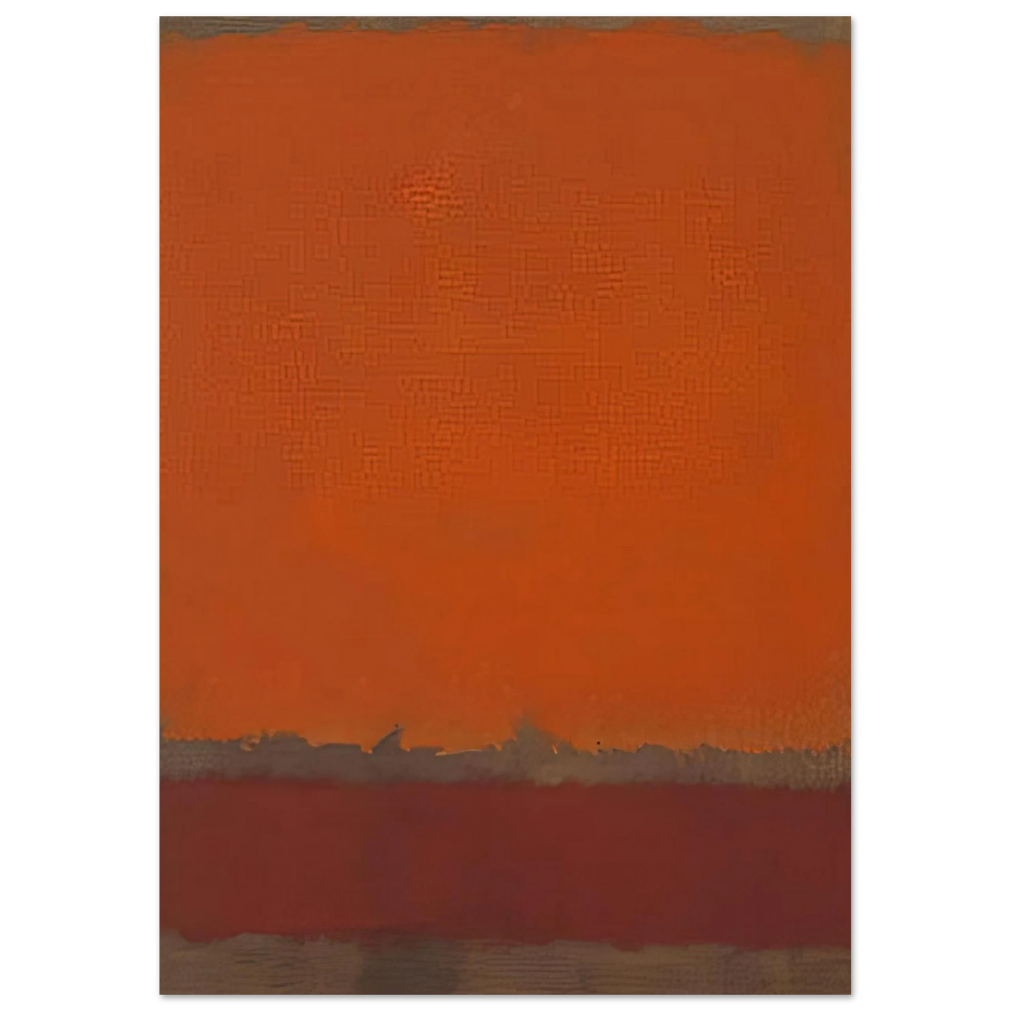 Mark Rothko - Ochre and Red on Red - 1962 Wall Art - 21x29.7 cm / 8x12" - Premium Wooden Framed Poster With Fine Art Paper-canvas - Wood frame