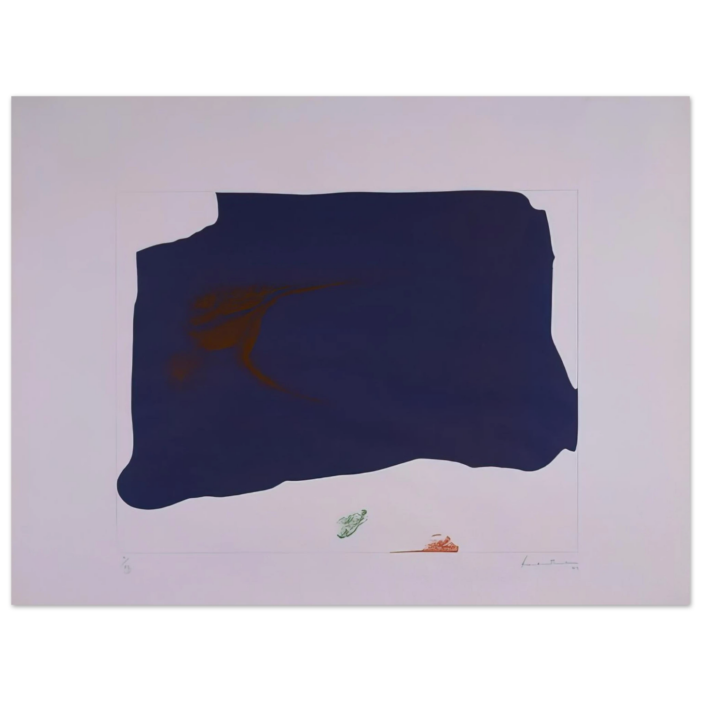 Helen Frankenthaler - Variation II on Mauve Corner - 1969 Wall art - 60x90 cm / 24x36 inches - Fine Art Poster-canvas - -
